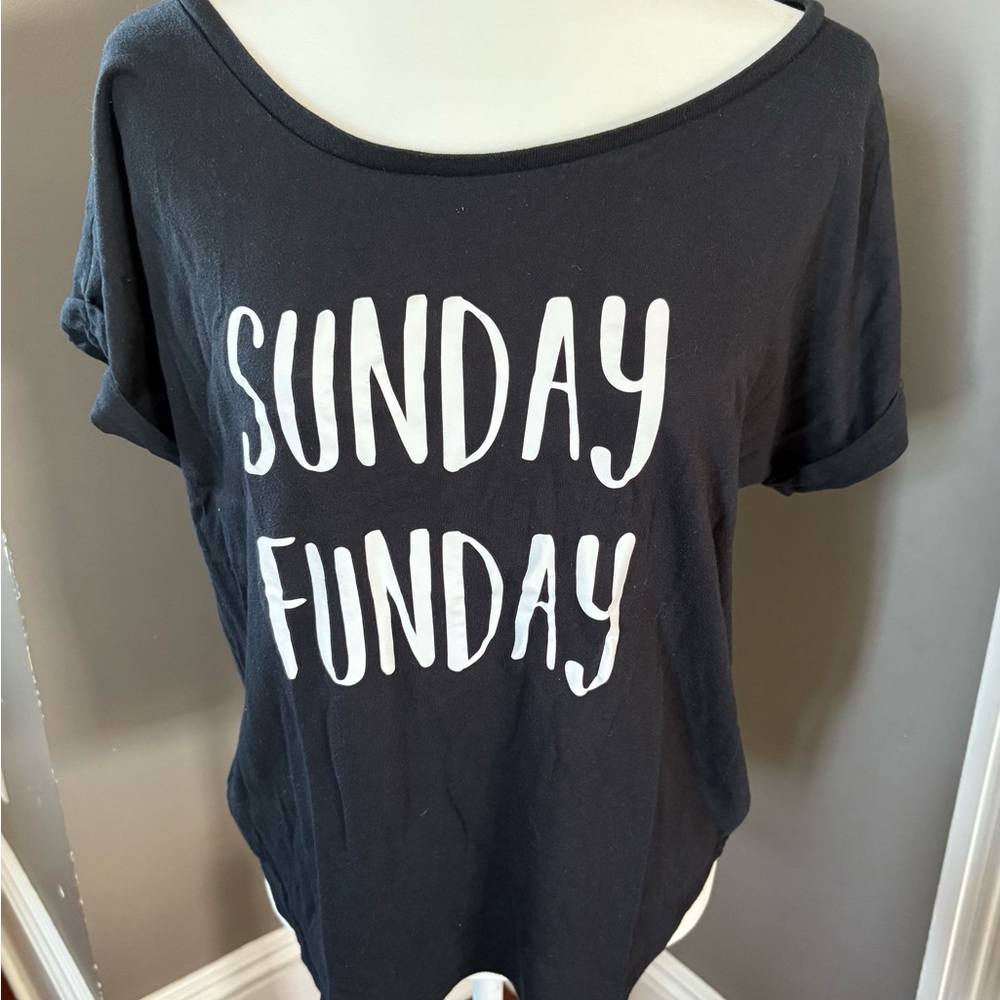 Next Level Apparel Black Sunday Funday Tee- never worn